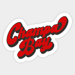 Champa Bay Cool Tampa Bay Football Hockey Gift Champions 20-21 Sticker